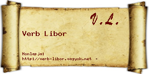 Verb Libor névjegykártya